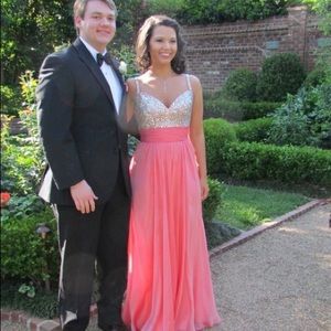 Sherri hill prom dress elegant long sparkly top